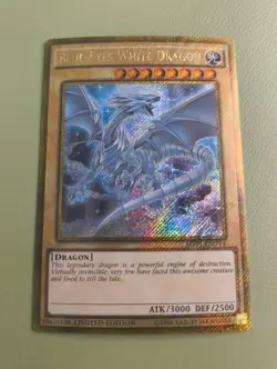 Blue-Eyes White Dragon MVP1-ENG55 Gold Rare Secret Rare Limited Edition LP - Image 2