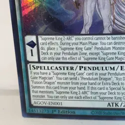 Supreme King Gate Magician AGOV-EN001 Super Rare 1st Edition NM Yugioh TCG - Image 5