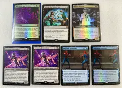 MTG Spider-Man Marvel 7 Card Lot Mythic - Imposter Syndrome Gwenom 3 Foil 4 Reg - Image 1