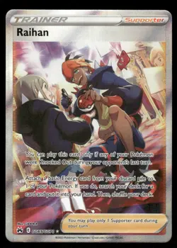 Pokemon Cards Raihan GG65/GG70 Crown Zenith Galarian Gallery Ultra Rare NM - Image 1