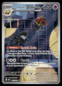 Pokemon Cards Team Rocket's Orbeetle 198/182 Destined Rivals NM - Image 1