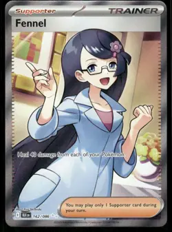 Pokemon Cards Fennel 162/086 Black Bolt Ultra Rare NM - Image 1