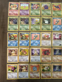 Vintage 1999 WOTC Pokemon 1st Edition Non Holo Set Of 33 Cards LP - Image 2