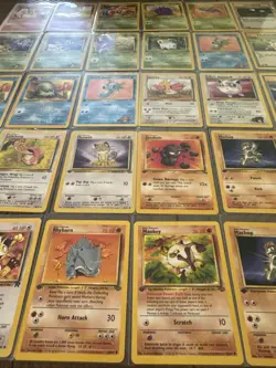 Vintage 1999 WOTC Pokemon 1st Edition Non Holo Set Of 33 Cards LP - Image 4