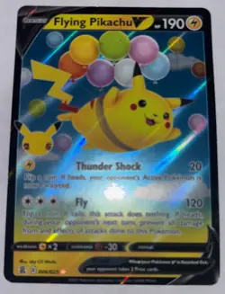 flying pikachu v 006/025 pokemon card - Image 1