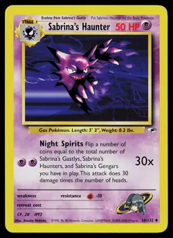 Pokemon Card - Sabrina's Haunter Gym Heroes 58/132 Uncommon - Image 1