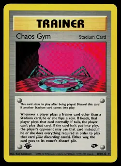 Pokemon Card - Chaos Gym Gym Challenge 102/132 1st Edition Rare - Image 1