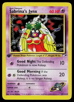 Pokemon Card - Sabrina's Jynx Gym Heroes 59/132 Uncommon 1st Edition - Image 1