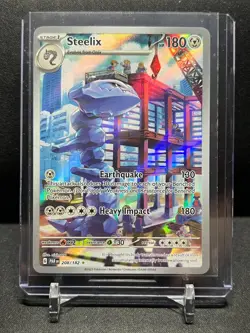 Steelix 208/182 IR Illustration Rare Holo Pokemon 2023 Paradox Rift NM - Image 1