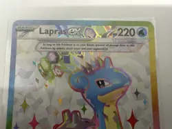 Pokemon TCG Stellar Crown Lapras EX Full Art 158/142 - Image 3