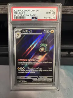 Pokemon TCG Illustration Rare Bellibolt Obsidian Flames 201/197 PSA 10 - Image 1
