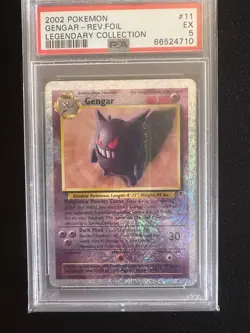 Pokemon 2002 Legendary Collection 11/110 Gengar Reverse Holo PSA 5 - Image 1