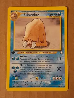 Pokemon Piloswine 44/111 Neo Genesis 1st Edition LP See Pictures - Image 1