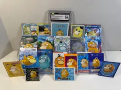 Pokemon Psyduck Lot of 21 Cards and Stickers CGC Slab Lot Psyduck Lot - Image 3