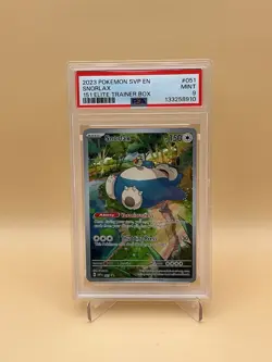 Pokemon 2023 SVP EN-SV Black Star Promo 151 Elite Trainer Box #051 Snorlax PSA 9 - Image 1