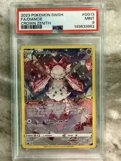 FA / DIANCIE 2023 Pokemon SWSH Crown Zenith #GG13 PSA 9 Mint - Image 1