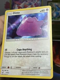 Ditto 17/18 Holo Ultra Rare Detective Pikachu Pokemon Cards - Image 1