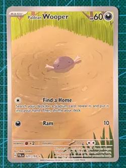 Pokemon TCG Paldean Wooper 221/193 Illustration Rare S&V Paldea Evolved - Image 1
