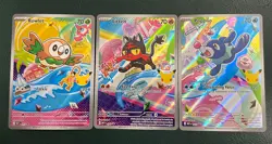 Pokemon TCG Mega Evolution Promo Rowlet, Litten, & Popplio - First Partner Illus - Image 1