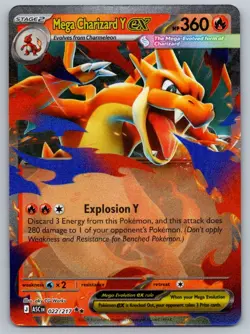 Mega Charizard Y ex 022/217 Double Rare Ascended Heroes Pokemon Near Mint - Image 1