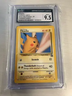 POKEMON BLACK STAR PROMO 2001 #26 PIKACHU CGC 9.5 - Image 1