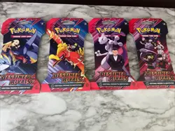 Pokemon TCG: Scarlet & Violet - Destined Rivals Sleeved Booster -Set of 4 Arts - Image 1