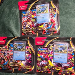 Pokemon TCG Mega Evolution Golduck Booster Promo Pack Lot of 3 - Image 1