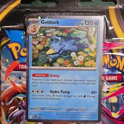Pokemon TCG Mega Evolution Golduck Booster Promo Pack Lot of 3 - Image 3