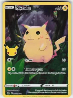 Pikachu 005/025 Holo Rare Celebrations Pokemon Near Mint - Image 1