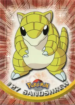 Sandshrew #27 Pokemon 1999 Topps TV NM - Image 1