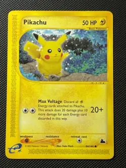 Pokemon Pikachu 84/144 Skyridge Regular Non Holo Rare 2003 English TCG WOTC NM - Image 1