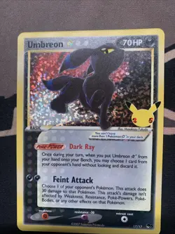 Pokemon NICE Umbreon Gold Star 17/17 Celebrations 25th Anniversary Rare NM/M - Image 1