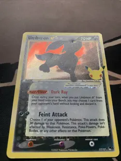 Pokemon NICE Umbreon Gold Star 17/17 Celebrations 25th Anniversary Rare NM/M - Image 2