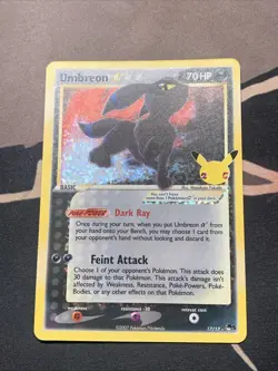 Pokemon NICE Umbreon Gold Star 17/17 Celebrations 25th Anniversary Rare NM/M - Image 4