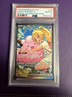 2026 Pokemon Ascended Heroes SIR #280 Lillie's Clefairy ex PSA 10 GEM MINT - Image 1