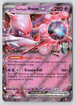 Team Rocket's Mewtwo ex #079/217 ME: Ascended Heroes Pokemon - Image 1