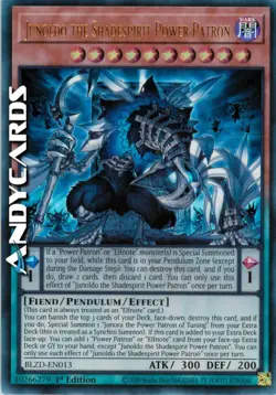 JUNOLDO THE SHADESPIRIT POWER PATRON • Ultra R • BLZD EN013 • 1Ed • Yugioh! - Image 1