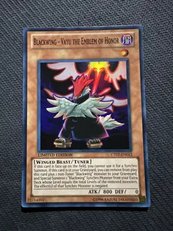 Yugioh Blackwing - Vayu the Emblem of Honor CT07-EN012 Super Rare - Image 1