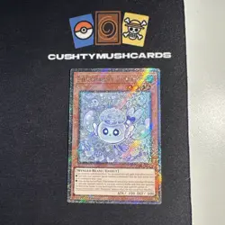 YUGIOH MULCHARMY FUWALOS PLATINUM SECRET RARE RA04-EN050 1ST EDITION DAMAGED - Image 1