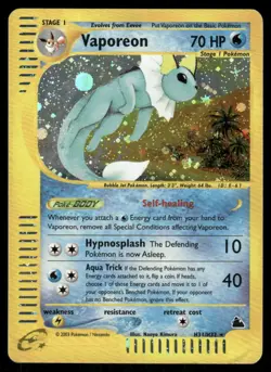 Pokemon Cards Vaporeon H31/H32 Holo Skyridge Holo Holo Rare MP - Image 1