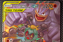 2019 Marshadow & Machamp GX 82/214 Tag Team Unbroken Bonds Pokemon TCG Card - Image 3