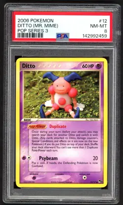 Pokemon Cards - PSA 8 Ditto (Mr.Mime) 12/17 - POP Series 3 - NM-MT - PSA8 - Image 1