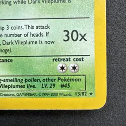 Dark Vileplume Team Rocket HOLO Rare Pokemon Vintage Card WOTC TCG 13/82 - Image 5