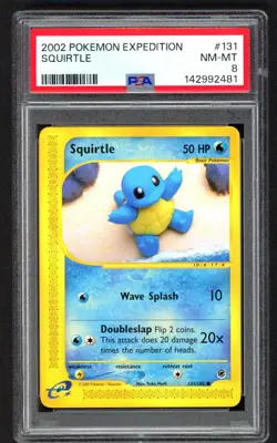 Pokemon Cards - PSA 8 Squirtle 131/165 - Expedition Base Set - NM-MT - PSA8 - Image 1