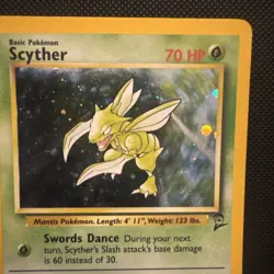Pokemon TCG Scyther Holo Rare Jungle Card 10/64 NM Condition - Image 3