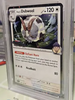PSA 9 Mint Hop's Dubwool Graded Pokemon Card #136 Journey Together 1 Swirl Stamp - Image 2