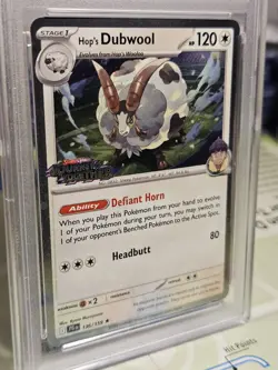 PSA 9 Mint Hop's Dubwool Graded Pokemon Card #136 Journey Together 1 Swirl Stamp - Image 3