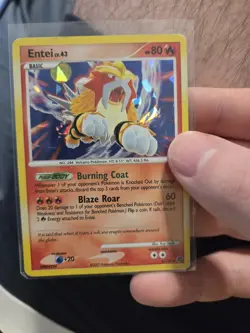 Pokemon Entei Card TCG 4/132 Secret Wonders Cracked Ice Holo Rare LP Condition - Image 1