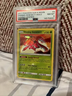 Pokemon TCG Shining Genesect Holographic Rare Card 9/73 Shining Legends - Image 1