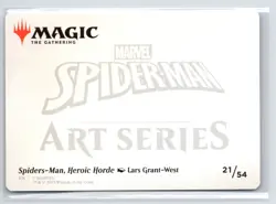 Spiders-Man, Heroic Horde Art Card #21 Art Series: Marvel's Spider-Man Magic MTG - Image 2